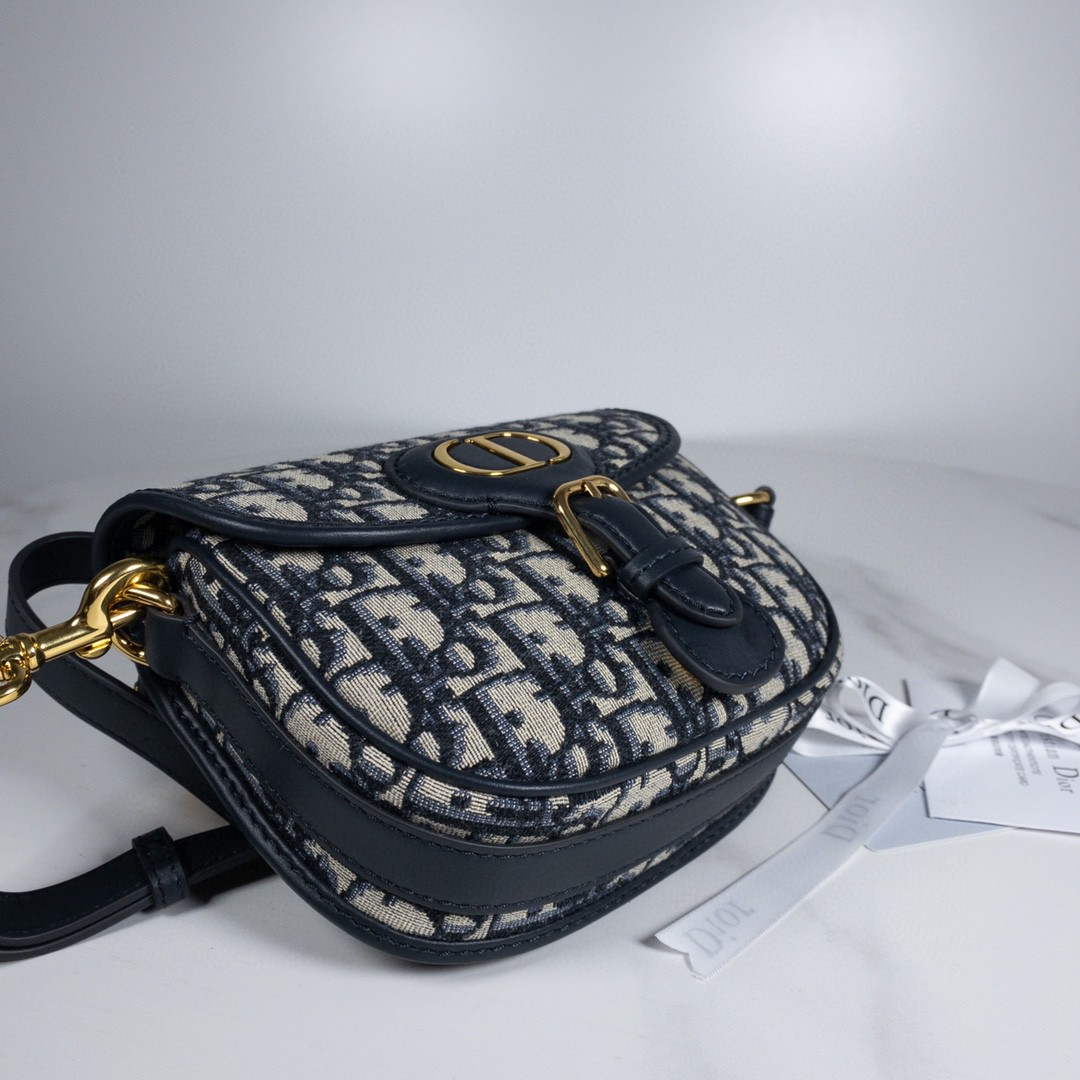 Dior M9319 Dior Bobby Medium Bag Oblique Jacquard Navy Blue