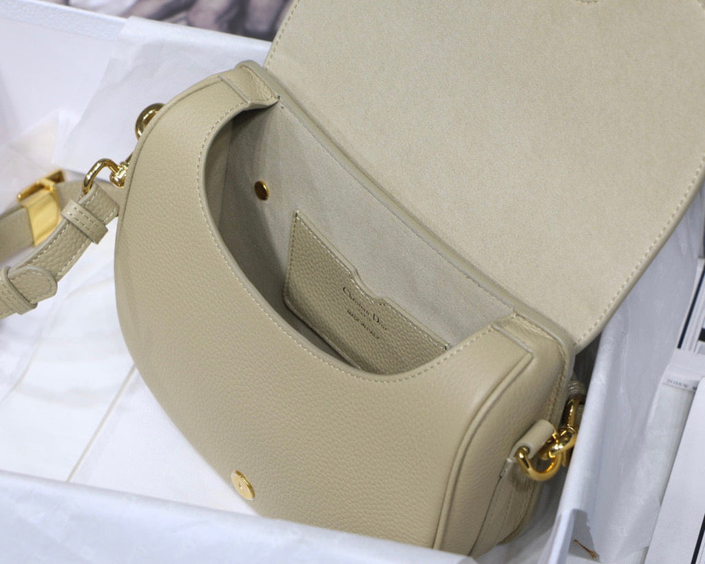 Dior M9319 Medium Bobby Bag Beige Grained Calfskin