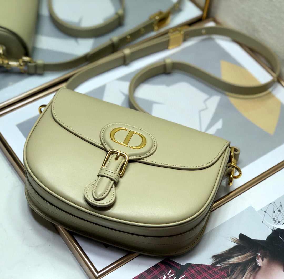 Dior M9319 Medium Bobby Bag Beige Gray Box Calfskin - Default Title - View 5