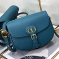 Dior M9319 Medium Bobby Bag Blue Grained Calfskin - Default Title - View 1