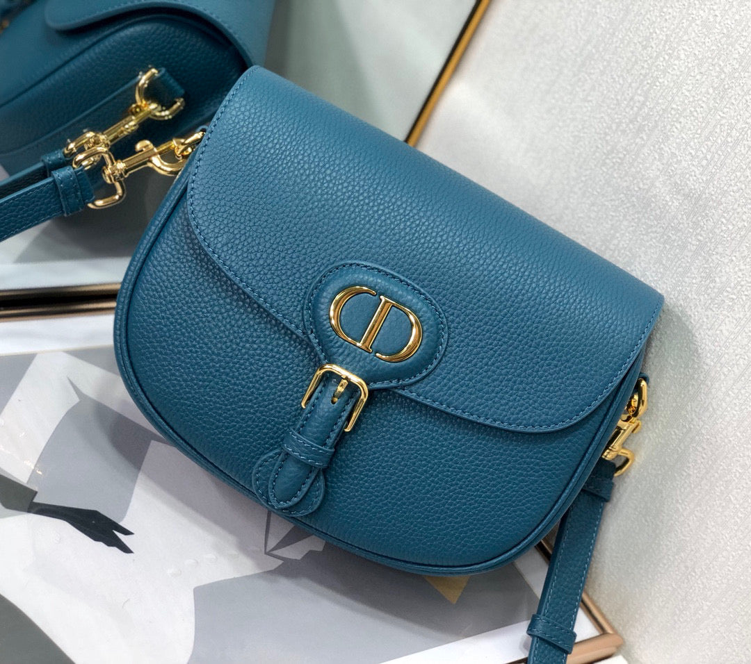 Dior M9319 Medium Bobby Bag Blue Grained Calfskin - Default Title - View 2