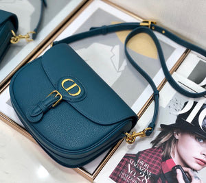 Dior M9319 Medium Bobby Bag Blue Grained Calfskin - Default Title - View 5