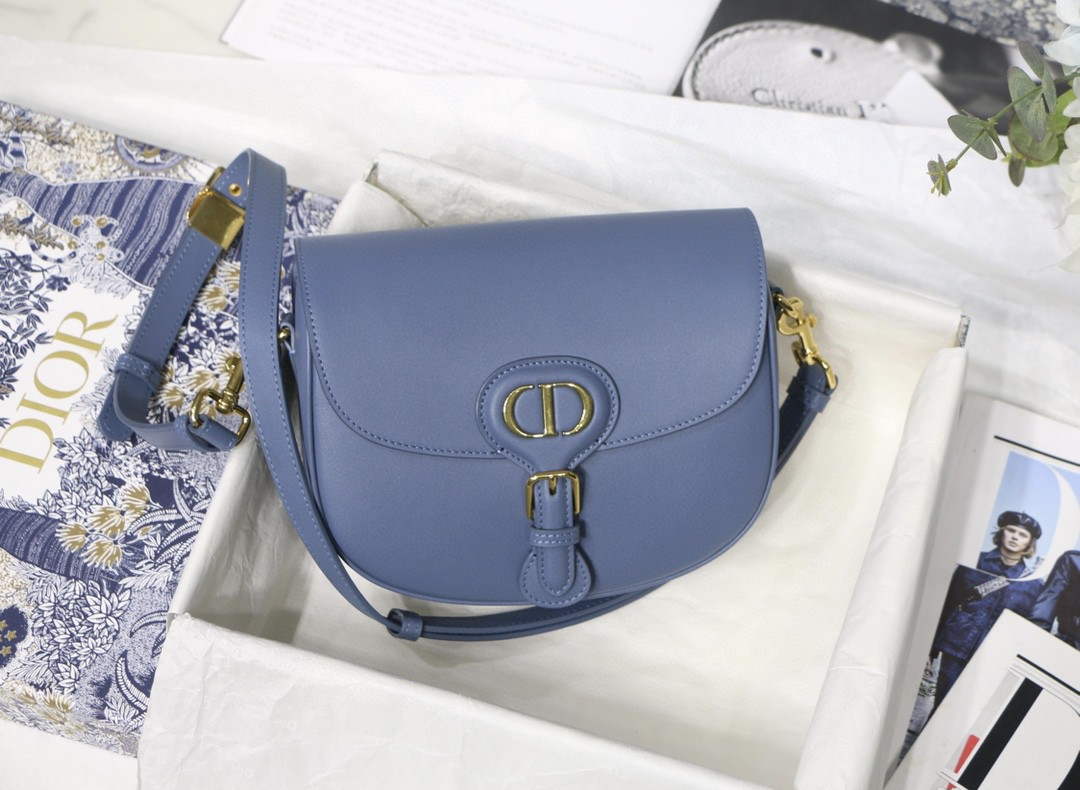 Dior M9319 Medium dior Bobby bag Warm Lake Blue Calfskin - Default Title - View 9