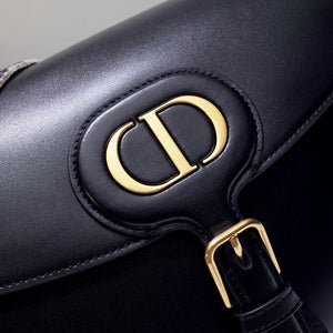 Dior M9320 Large Bobby Bag Black Box Calfskin with Blue Oblique Strap - Default Title - View 2