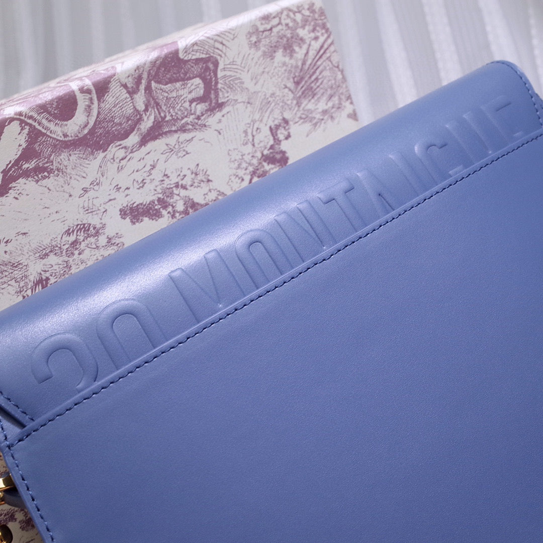 Dior M9320 Large Bobby Bag Blue Box Calfskin with Blue Oblique Strap - Default Title - View 6