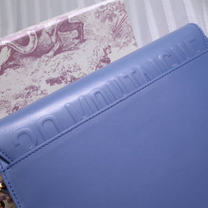Dior M9320 Large Bobby Bag Blue Box Calfskin with Blue Oblique Strap - Default Title - View 6