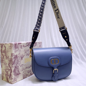 Dior M9320 Large Bobby Bag Blue Box Calfskin with Blue Oblique Strap - Default Title - View 7