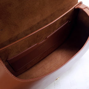 Dior M9320 Large Bobby Bag Brown Box Calfskin with Blue Oblique Strap - Default Title - View 8