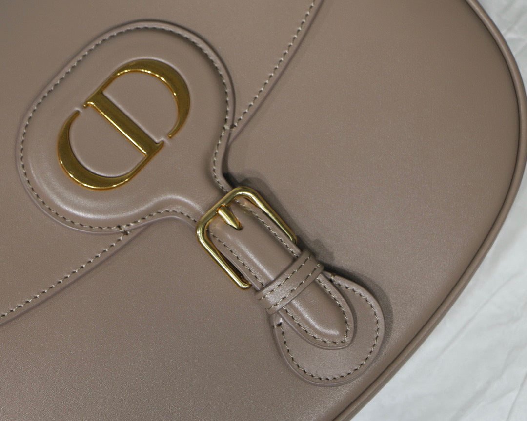 Dior M9320 Large Bobby Bag Light Pink Box Calfskin with Blue Oblique Strap - Default Title - View 3