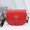 Dior M9320 Large Bobby Bag Red Box Calfskin with Blue Oblique Strap - Default Title - View 1