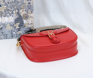 Dior M9320 Large Bobby Bag Red Box Calfskin with Blue Oblique Strap - Default Title - View 5