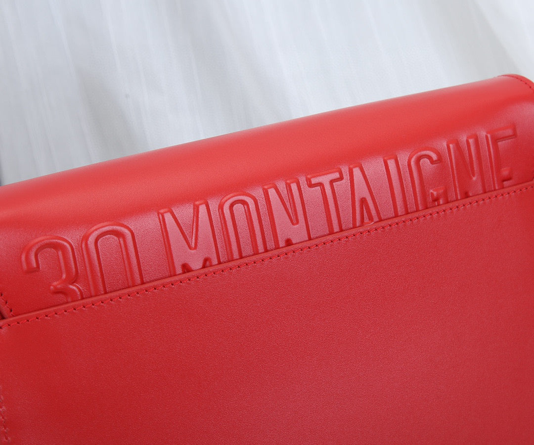 Dior M9320 Large Bobby Bag Red Box Calfskin with Blue Oblique Strap - Default Title - View 6