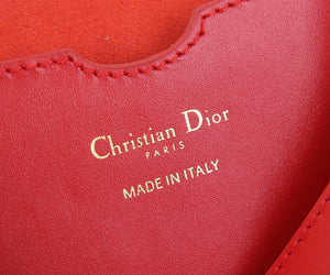 Dior M9320 Large Bobby Bag Red Box Calfskin with Blue Oblique Strap - Default Title - View 9