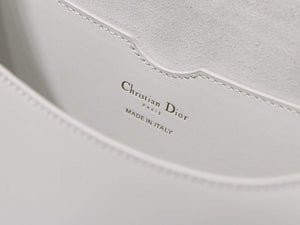 Dior M9320 Large Dior Bobby Bag Latte Box Calfskin With Blue Oblique Embroidered Strap - Default Title - View 8