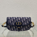Dior M9327 Bobby bag East West Oblique Jacquard Navy Blue Box Calfskin - Default Title - View 1