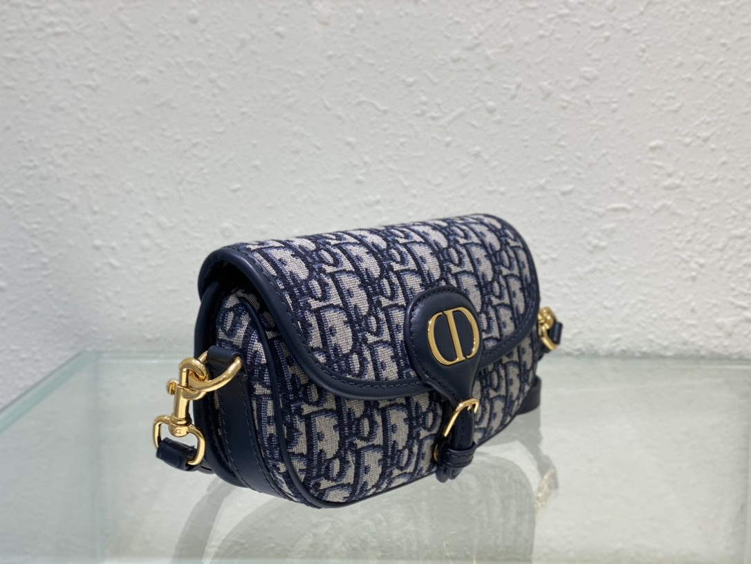 Dior M9327 Bobby bag East West Oblique Jacquard Navy Blue Box Calfskin - Default Title - View 2