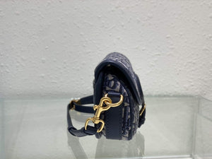 Dior M9327 Bobby bag East West Oblique Jacquard Navy Blue Box Calfskin - Default Title - View 3