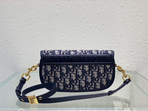 Dior M9327 Bobby bag East West Oblique Jacquard Navy Blue Box Calfskin - Default Title - View 4
