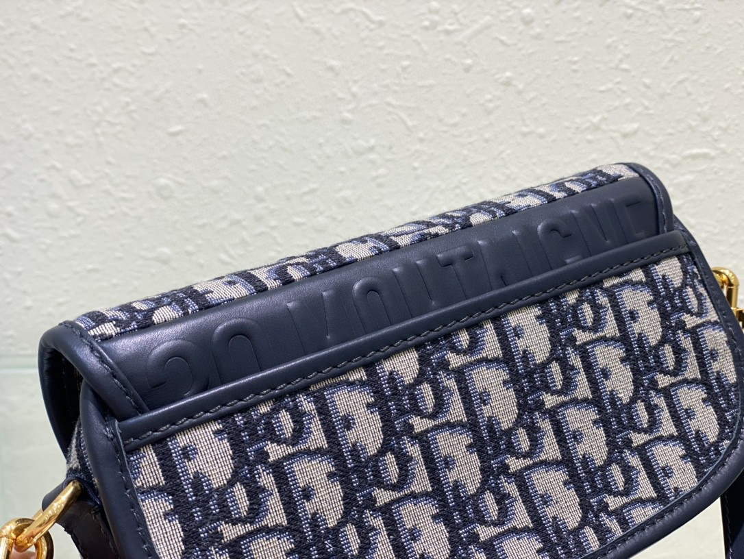 Dior M9327 Bobby bag East West Oblique Jacquard Navy Blue Box Calfskin - Default Title - View 5