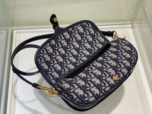 Dior M9327 Bobby bag East West Oblique Jacquard Navy Blue Box Calfskin - Default Title - View 8