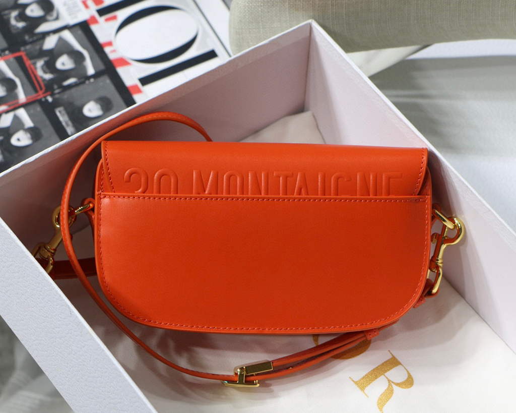Dior M9327 dior Bobby bag East West Box Calfskin Orange