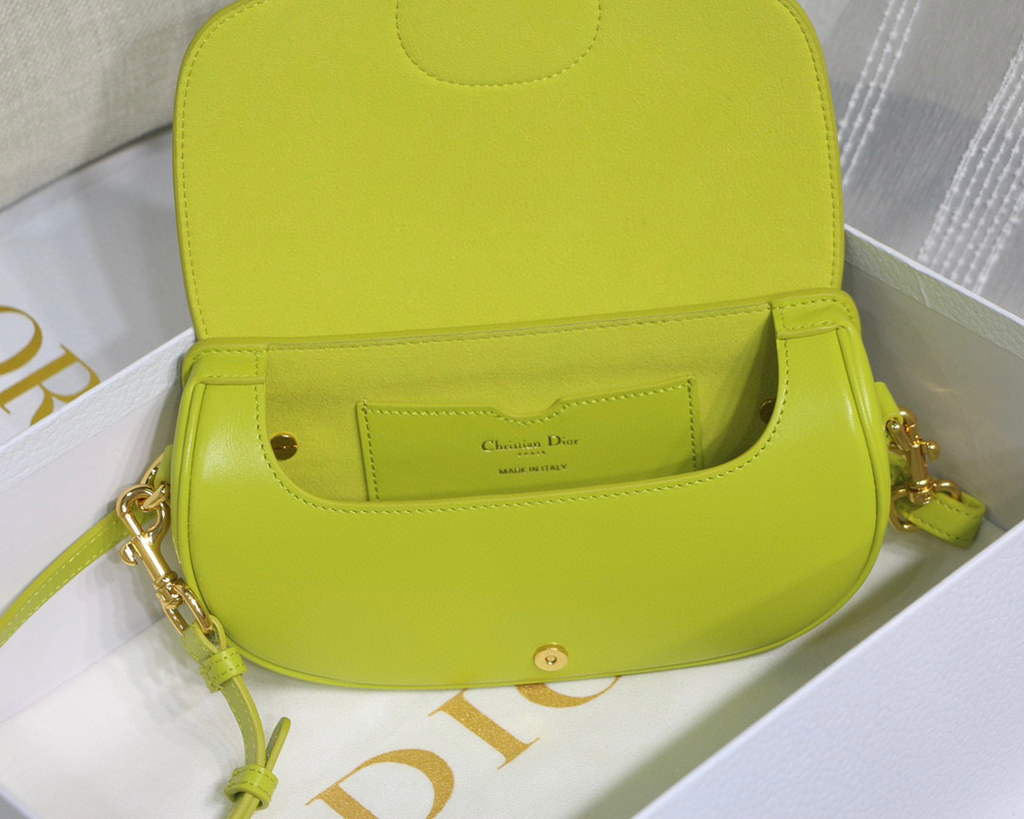 Dior M9327 dior Bobby bag East West Box Calfskin Yellow