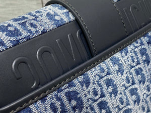Dior M9334 30 Montaigne Bag with Chain Blue Denim Dior Oblique Jacquard M2021 - Default Title - View 5
