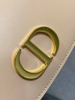 Dior M9370 Small 30 Montaigne Avenue Top Handle Bag Apricot Ribbed Calfskin - Default Title - View 2