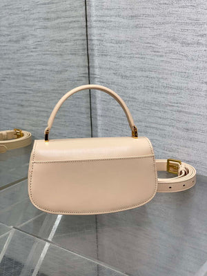 Dior M9370 Small 30 Montaigne Avenue Top Handle Bag Apricot Ribbed Calfskin - Default Title - View 3