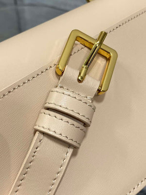 Dior M9370 Small 30 Montaigne Avenue Top Handle Bag Apricot Ribbed Calfskin - Default Title - View 9