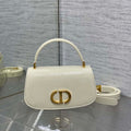 Dior M9370 Small 30 Montaigne Avenue Top Handle Bag Beige Patent leather - Default Title - View 1