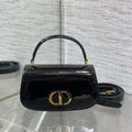 Dior M9370 Small 30 Montaigne Avenue Top Handle Bag Black Patent leather - Default Title - View 1