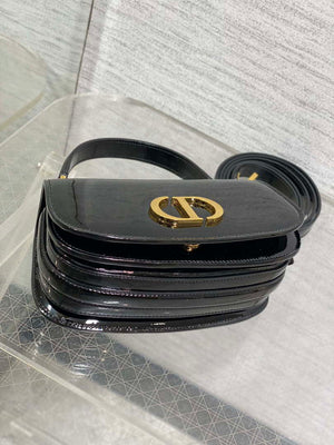 Dior M9370 Small 30 Montaigne Avenue Top Handle Bag Black Patent leather - Default Title - View 7