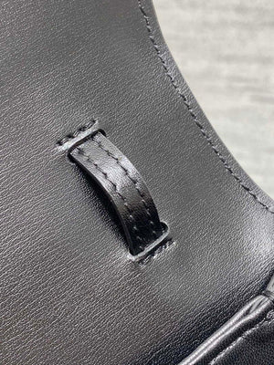 Dior M9370 Small 30 Montaigne Avenue Top Handle Bag Black Ribbed Calfskin - Default Title - View 9