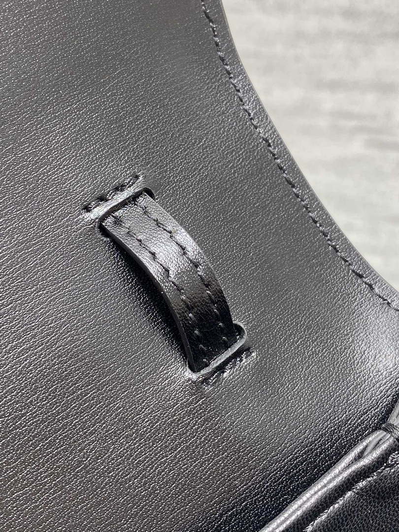 Dior M9370 Small 30 Montaigne Avenue Top Handle Bag Black Ribbed Calfskin