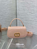 Dior M9370 Small 30 Montaigne Avenue Top Handle Bag Light Pink Patent leather