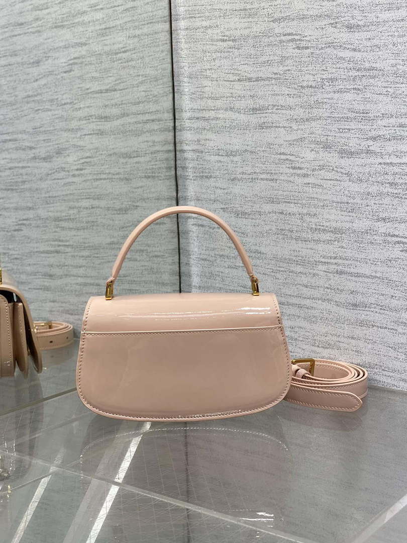Dior M9370 Small 30 Montaigne Avenue Top Handle Bag Light Pink Patent leather