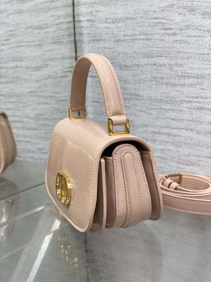 Dior M9370 Small 30 Montaigne Avenue Top Handle Bag Light Pink Patent leather