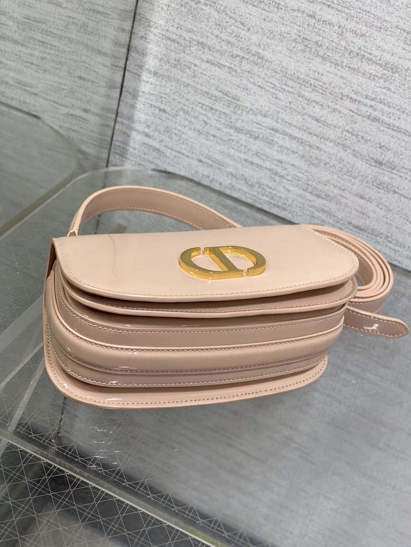 Dior M9370 Small 30 Montaigne Avenue Top Handle Bag Light Pink Patent leather