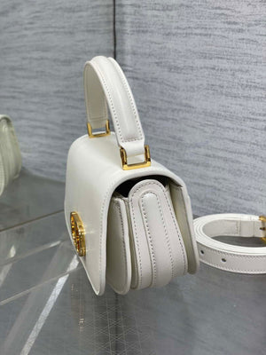 Dior M9370 Small 30 Montaigne Avenue Top Handle Bag White Ribbed Calfskin - Default Title - View 4