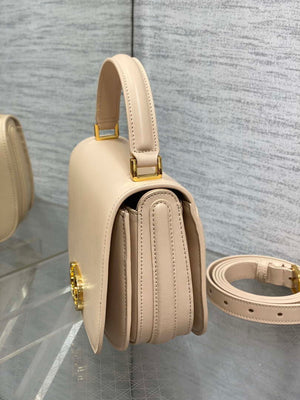 Dior M9371 Medium 30 Montaigne Avenue Top Handle Bag Apricot Ribbed Calfskin - Default Title - View 3