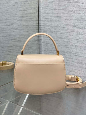 Dior M9371 Medium 30 Montaigne Avenue Top Handle Bag Apricot Ribbed Calfskin - Default Title - View 4