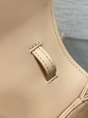 Dior M9371 Medium 30 Montaigne Avenue Top Handle Bag Apricot Ribbed Calfskin - Default Title - View 8