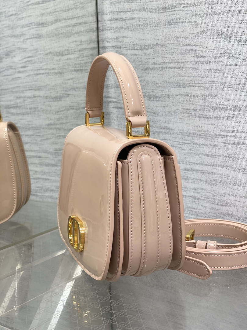 Dior M9371 Medium 30 Montaigne Avenue Top Handle Bag Light Pink Patent leather