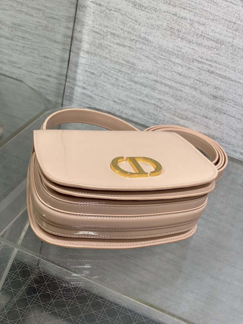 Dior M9371 Medium 30 Montaigne Avenue Top Handle Bag Light Pink Patent leather