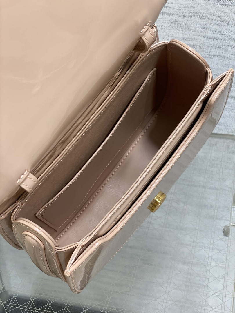 Dior M9371 Medium 30 Montaigne Avenue Top Handle Bag Light Pink Patent leather