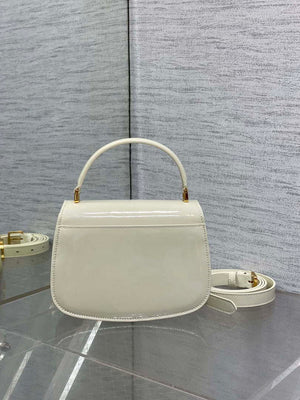 Dior M9371 Medium 30 Montaigne Avenue Top Handle Bag Beige Patent leather - Default Title - View 3