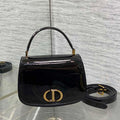 Dior M9371 Medium 30 Montaigne Avenue Top Handle Bag Black Patent leather - Default Title - View 1