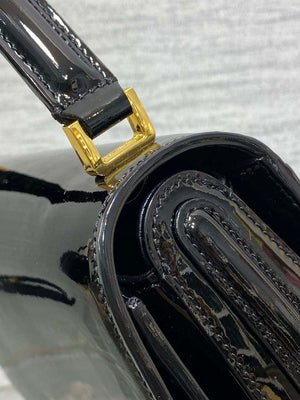 Dior M9371 Medium 30 Montaigne Avenue Top Handle Bag Black Patent leather - Default Title - View 5