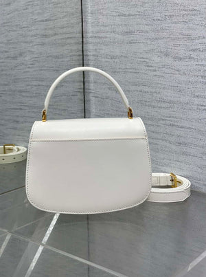 Dior M9371 Medium 30 Montaigne Avenue Top Handle Bag Beige Ribbed Calfskin - Default Title - View 3